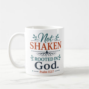 Not Shaken Rooted In God Scripture Encouragement Coffee Mug