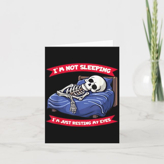 Not Sleeng Im Just Resting, My Eyes Funny Fathers  Card (Front)