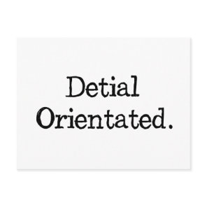 Not So Detail Oriented Postcard