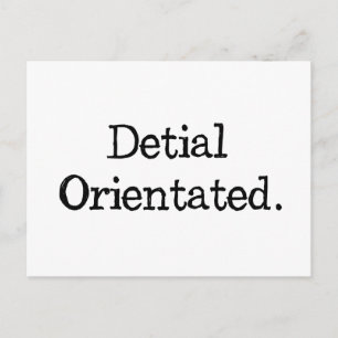 Not So Detail Oriented Postcard