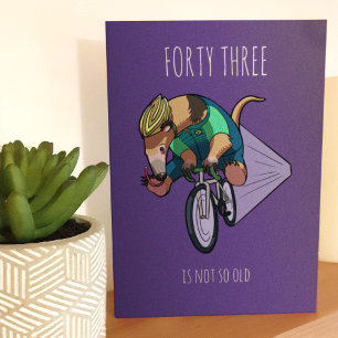 Not So Old Brazilian Tree Anteater Cyclist Cartoon Cards