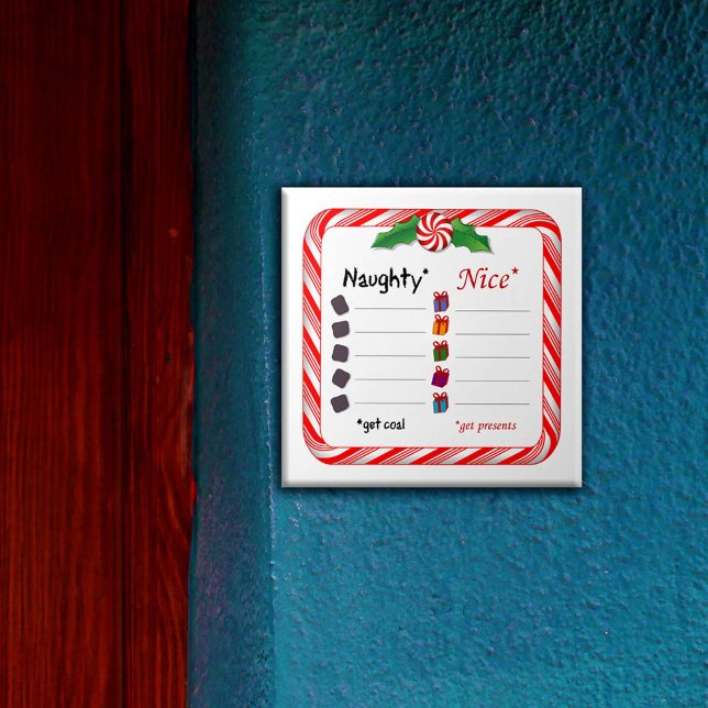 Not so Subtle Naughty or Nice Ceramic Tile (Not so Subtle Naughty or Nice Ceramic Tile.)