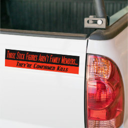 Not Stick Figures, Confirmed Kills Bumper Sticker | Zazzle