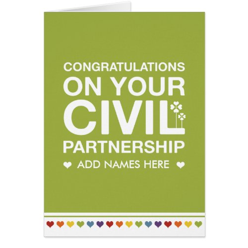 Not Straight Design Civil Partnership Card