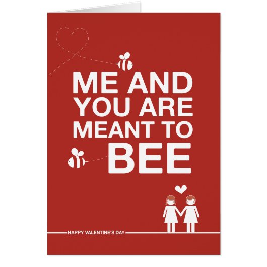 Not Straight Design 'Meant to Bee' Card (Front)