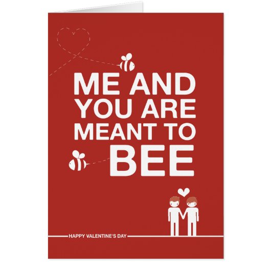 Not Straight Design 'Meant to Bee' Card (Front)