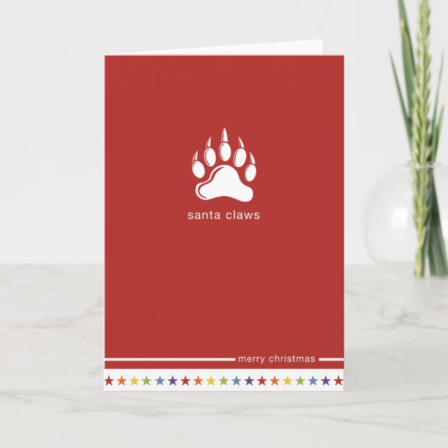 Not Straight Design 'Santa Claws' Card (Front)