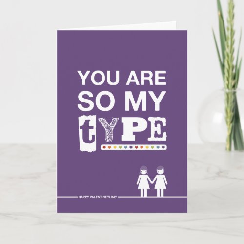 Not Straight Design Valentines Day Holiday Card