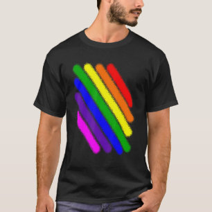 Not Straight Lgbt Rainbow Diffused Boundaries Lgbt T-Shirt