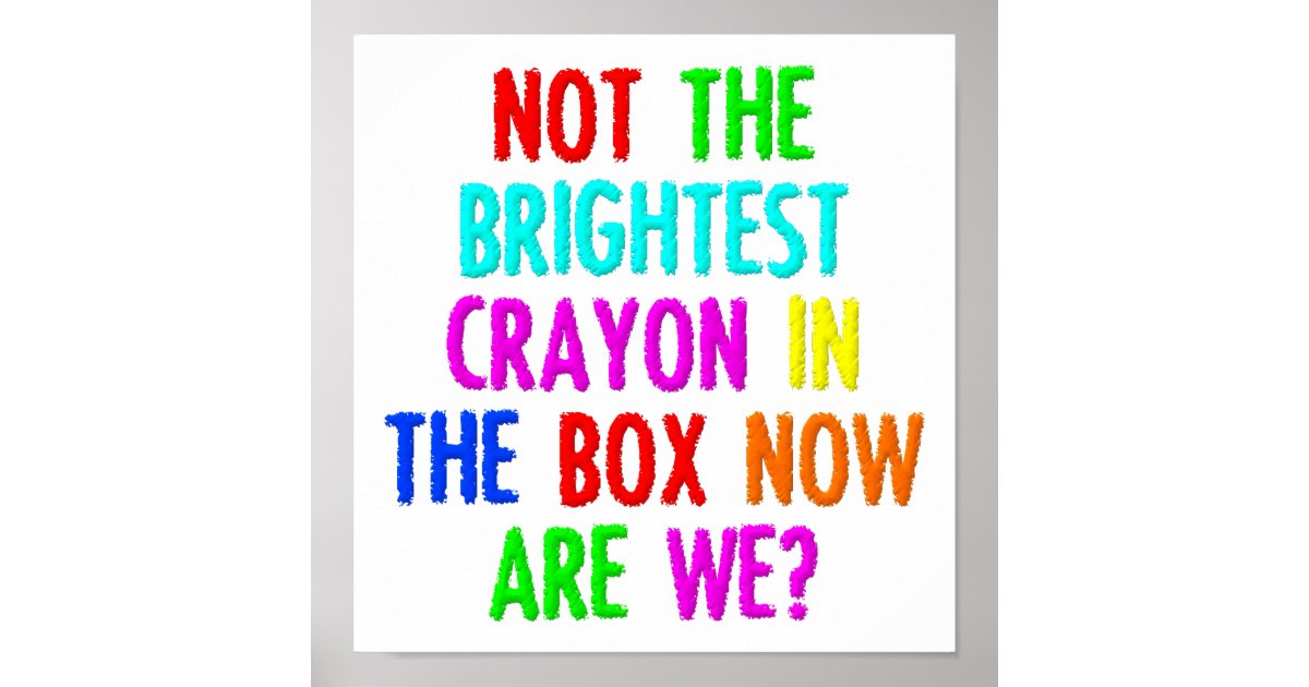 Cute Crayon Custom Elementary School Classroom Poster