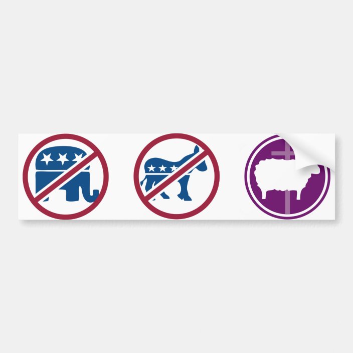 Not The Elephant Or The Donkey But The Lamb Bumper Sticker