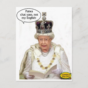 Not the Queen's English Postcard