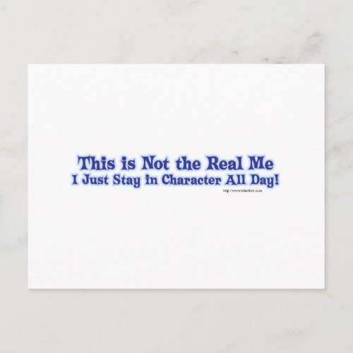 Not the real me postcard