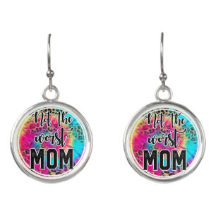 Not The Worst Mom Funny Earrings