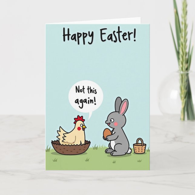 Not This Again Funny Holiday Card (Front)