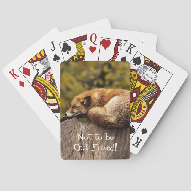 Not to be Out Foxed Fox Animal Playing Cards (Back)