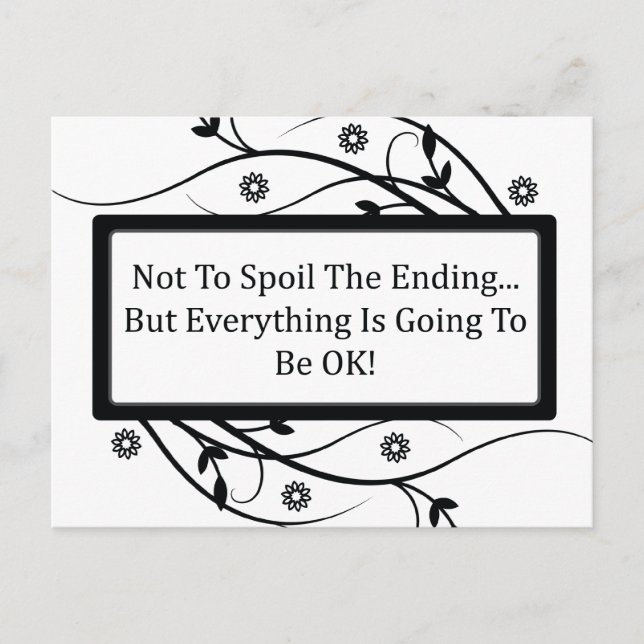 Not To Spoil The Ending Postcard (Front)