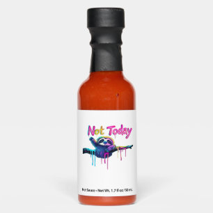 Not Today � Colorful Sloth Neon Artwork Classic T- Hot Sauces