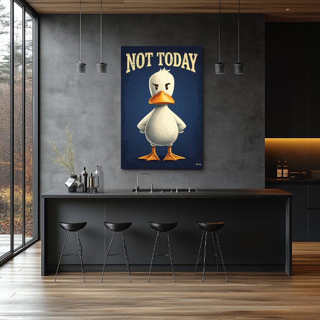 Not Today Duck – Funny Cartoon Character Art Poster (Creator Uploaded)