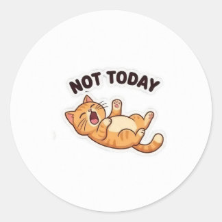 Not Today! Funny Grumpy Cat Sticker