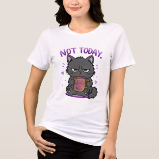 Not Today Grumpy Cat Coffee Lover Cute Funny Cat D Tri-Blend Shirt