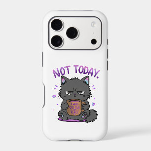 Not Today Grumpy Cat Coffee Lover Cute Funny Cat iPhone 17 Pro Case