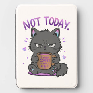Not Today Grumpy Cat Coffee Lover Cute Funny Cat Kindle Cover