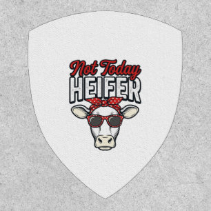 Not Today Heifer Funny Cow Vintage Vector Design_1 Patch