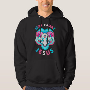 Not Today Jesus Transgender Lgbt Satan Goat Hoodie