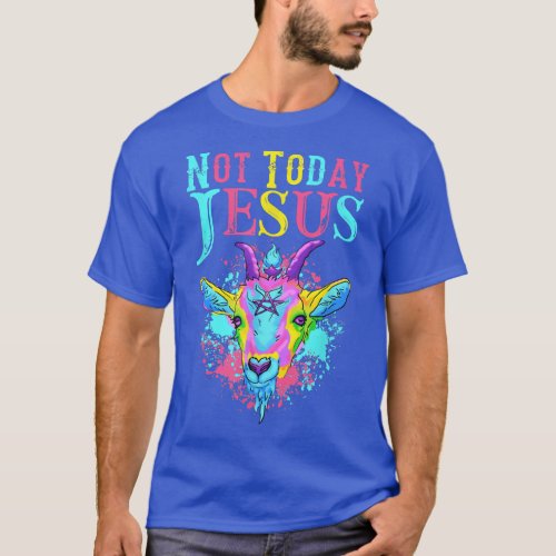 Not Today Jesus Transgender LGBT Satan Goat Pride  T_Shirt