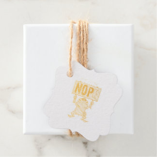 Not Today! Nope Frog Sticker Foil Favor Tags