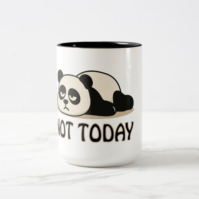 Not Today Panda Two-Tone Coffee Mug (Center)