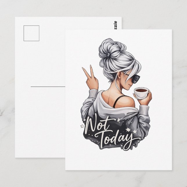 Not today postcard (Front/Back)