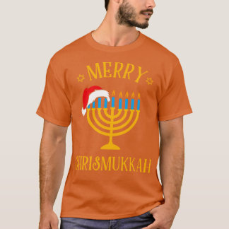 Not Today Santa Hanukkah Chanukah Santa Hat Menora T-Shirt