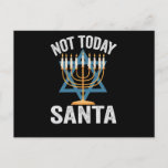 Not Today Santa Jewish Hanukkah Holiday Menorah Postcard<br><div class="desc">Funny, santa, christmas, hanukkah, menorah, jewish, jew, gift, birthday</div>
