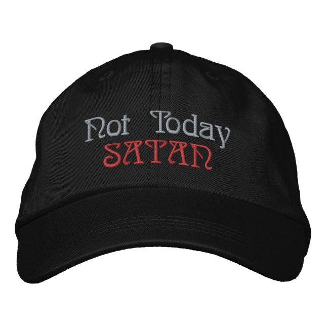 Not Today Satan  Basic Adjustable Cap (Front)