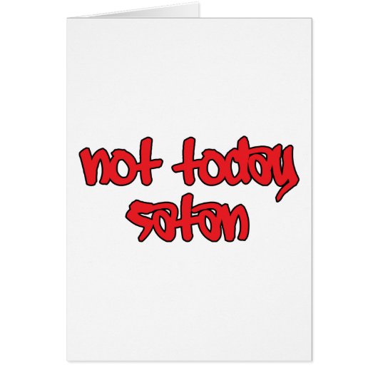 Not Today Satan Cards (Front)