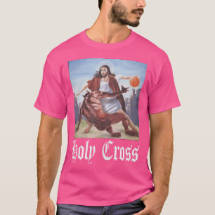 Not Today Satan Jesus Crossover Basketball Holy Cr T-Shirt