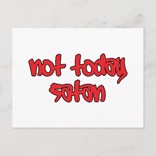 Not Today Satan Postcard