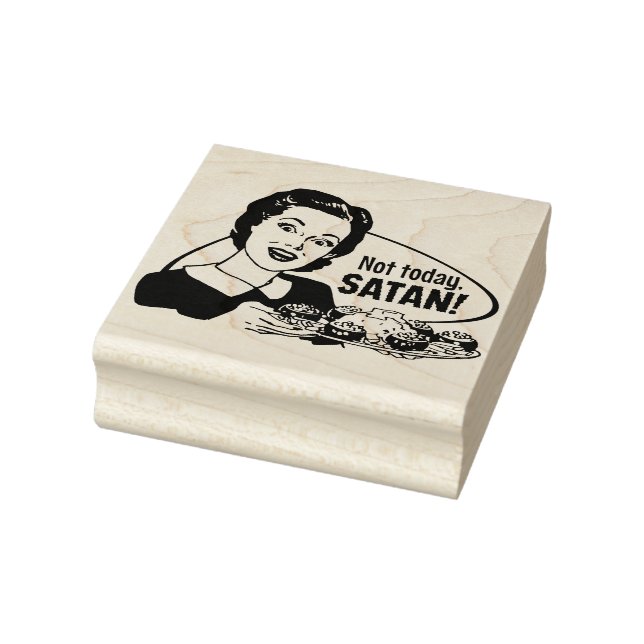 Not Today Satan Rubber Stamp (Stamp)