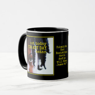 NOT TODAY SATAN Strong Black Woman Mug