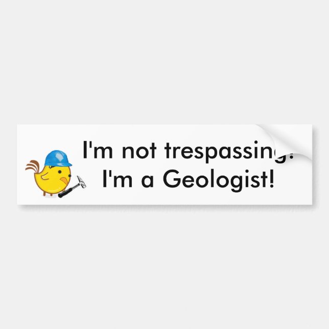 Not Trespassing Bumper Sticker (Front)