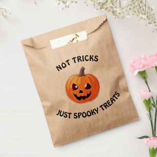 Not tricks Just spooky treats cute Halloween  Favor Bag