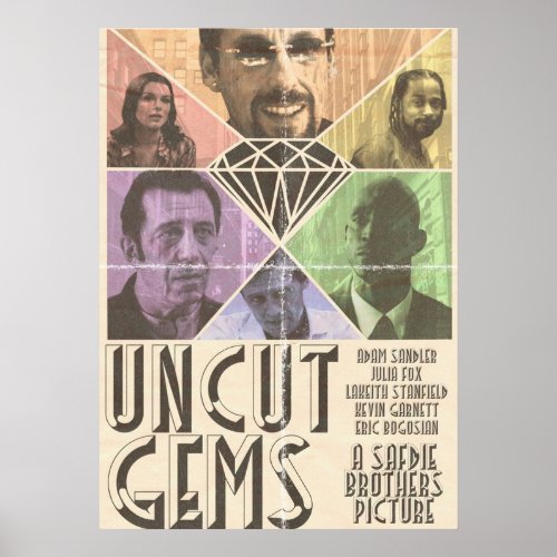 Not Uncut Gems retro 1970âs Poster