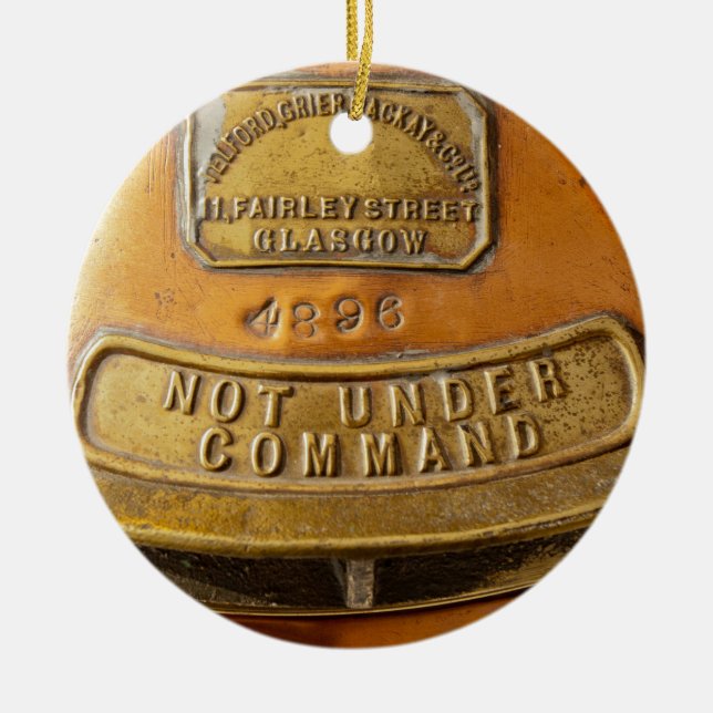 Not Under Command Ceramic Ornament (Front)