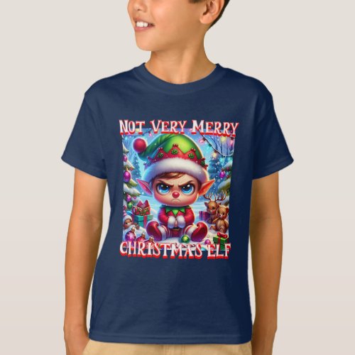 Not Very Merry Christmas Elf T_Shirt