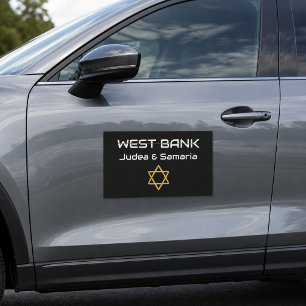 NOT West Bank Judea Samaria Israel Star Car Magnet