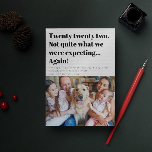  Not What We We Expecting Photo Funny New Year Holiday Card
