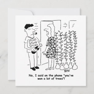 Not Won the Lottery - Won Trees Instead - Funny Holiday Card
