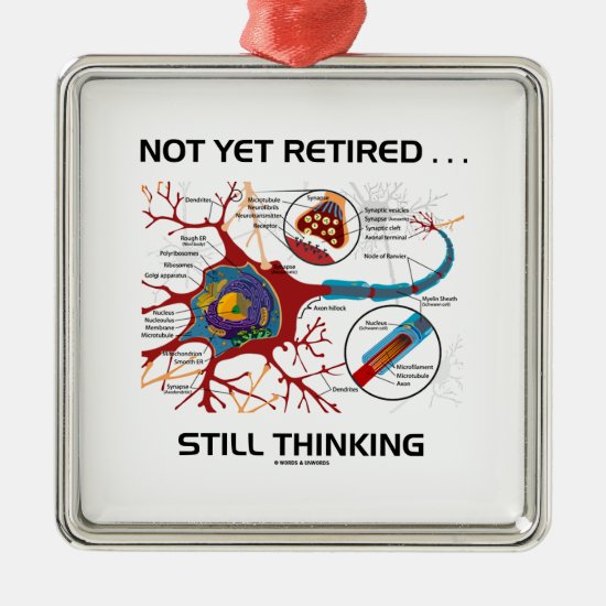 Not Yet Retired ... Still Thinking Neuron Synapse Metal Ornament